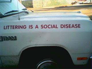 according to some: littering is a social disease